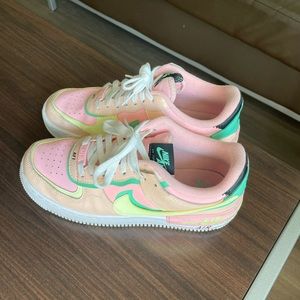 Retro colorful Nike Air Force One Shoes. Size 9.